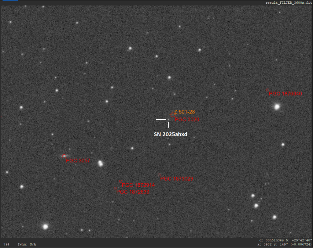 Supernova 2025ahxd UGC525