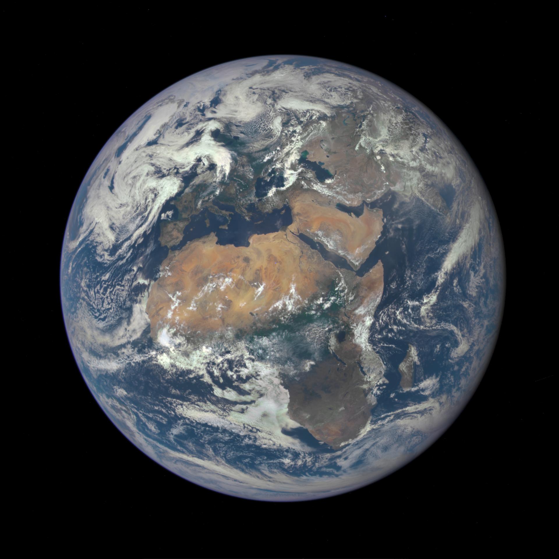 Die Erde vom Weltall. NASA Deep Space Climate Observatory (DSCOVR)